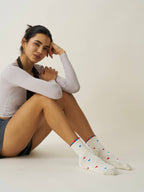🇺🇸 USA Mini Heart Petal Grip Pilates Socks