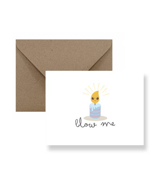 Blow Me Happy Birthday Card