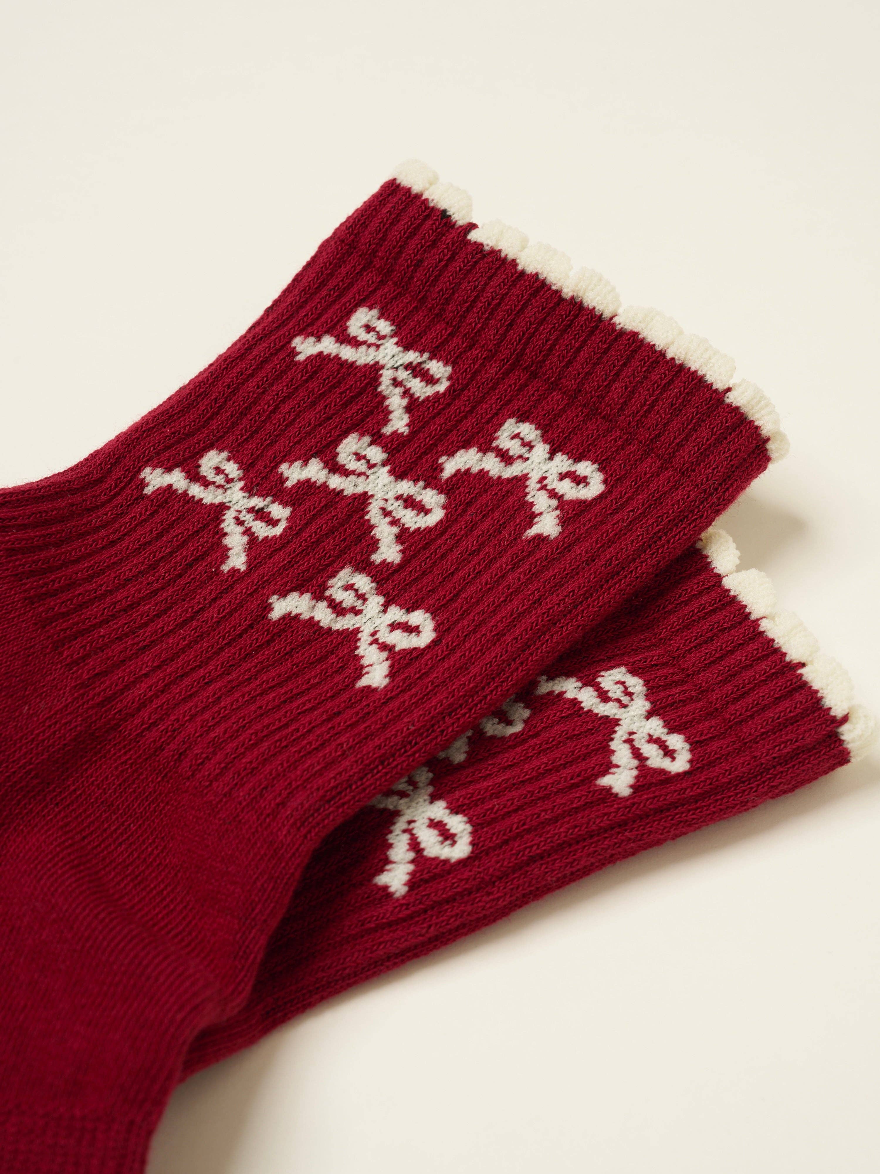 🎀 Ribbon Petal Grip Pilates Socks