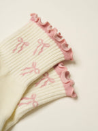 🎀 Bow Ruffle Grip Pilates Socks