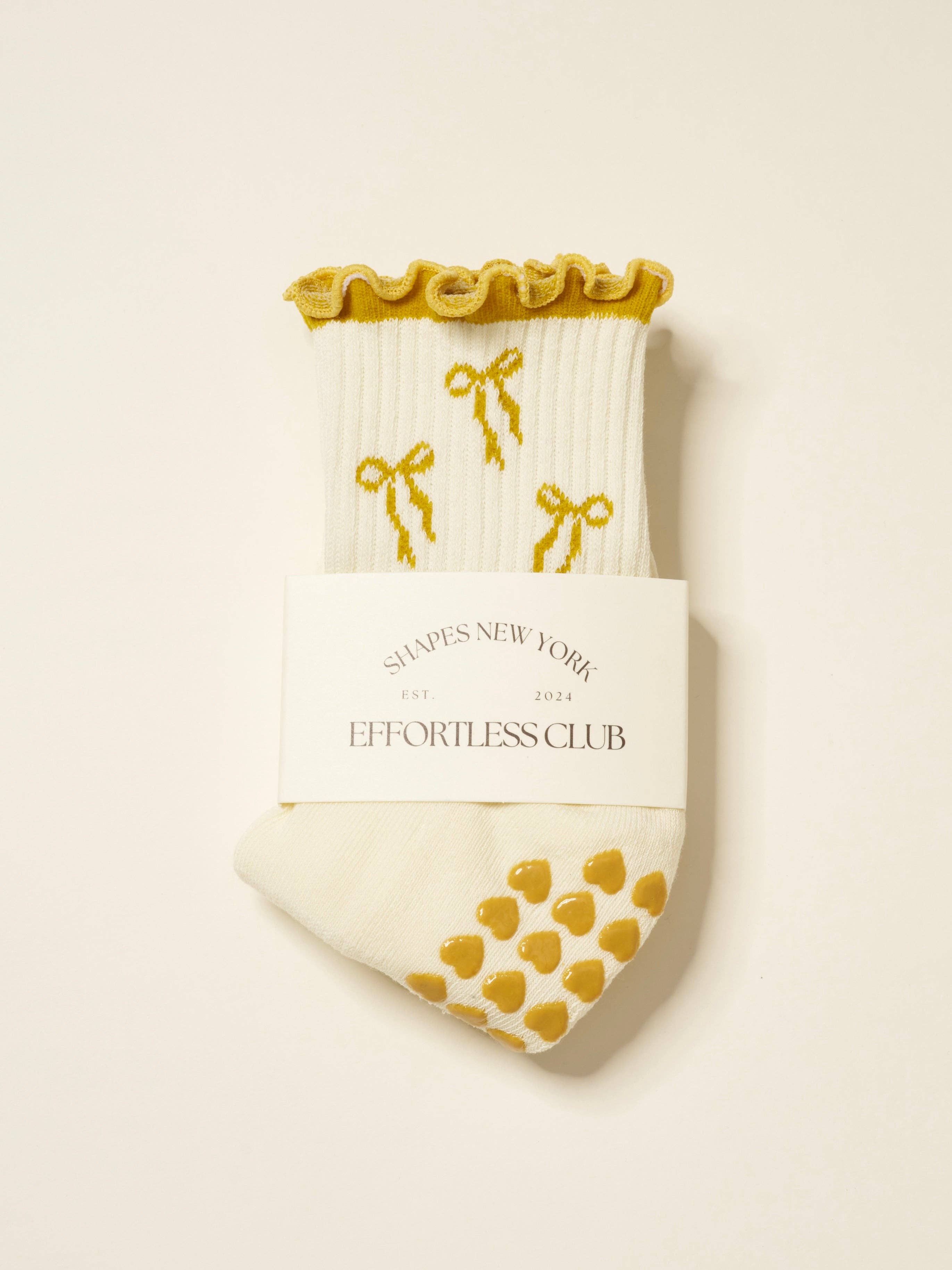 🎀 Bow Ruffle Grip Pilates Socks