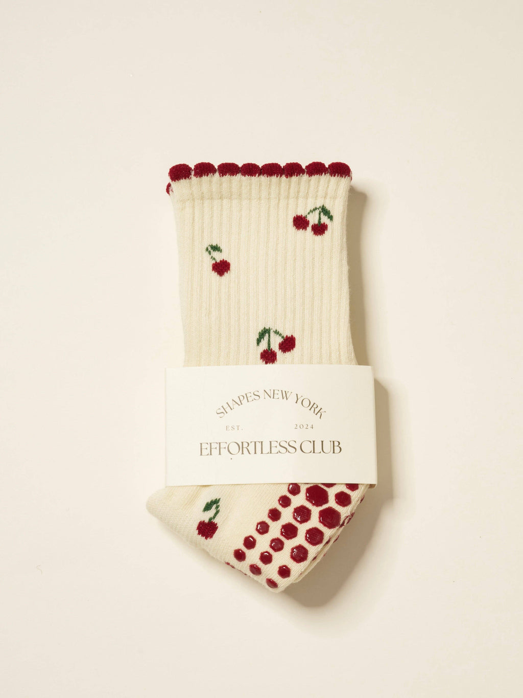 🍒 Little Cherry Petal Grip Pilates Socks
