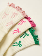 🎀 Bow Ruffle Grip Pilates Socks