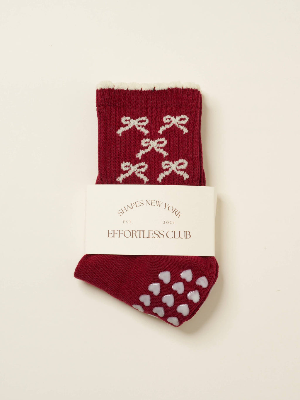 🎀 Ribbon Petal Grip Pilates Socks