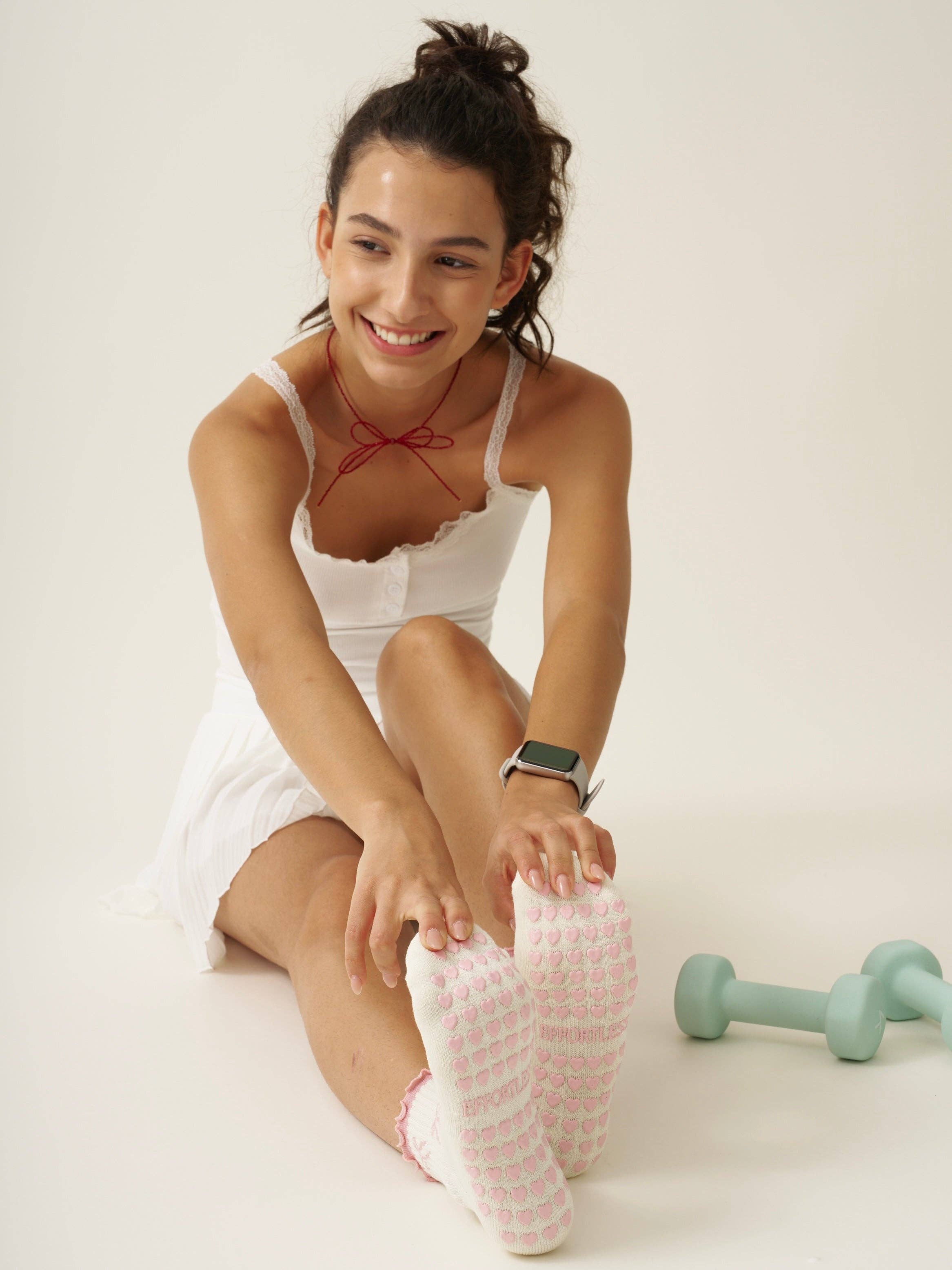 🎀 Bow Ruffle Grip Pilates Socks