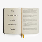 Productivity Planner Black - Time Tracking, Goals, Self-Care
