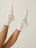 🇺🇸 USA Mini Heart Petal Grip Pilates Socks