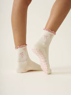 🎀 Bow Ruffle Grip Pilates Socks