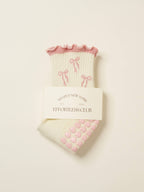 🎀 Bow Ruffle Grip Pilates Socks